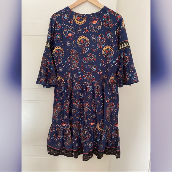 Patterned boho dress. Size M. - Picture 2 of 3